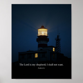 Poster Le Seigneur Est Mon Berger — Psaume 23:1 Art