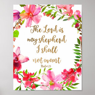 Poster Le Seigneur Est Mon Pasteur Psaume 23