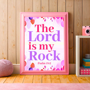 Poster Le Seigneur est mon Rock Boho Christian Ado Girl A