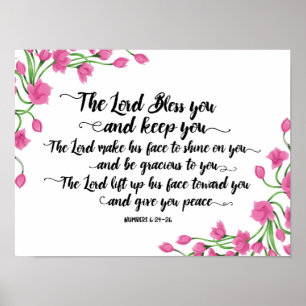 Poster Le Seigneur vous bénisse et vous laisse imprimer