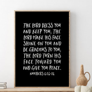 Poster Le Seigneur Vous Bénit Et Vous Garde, Numéros 6:24