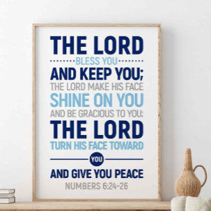 Poster Le Seigneur Vous Bénit Et Vous Garde, Numéros 6:24