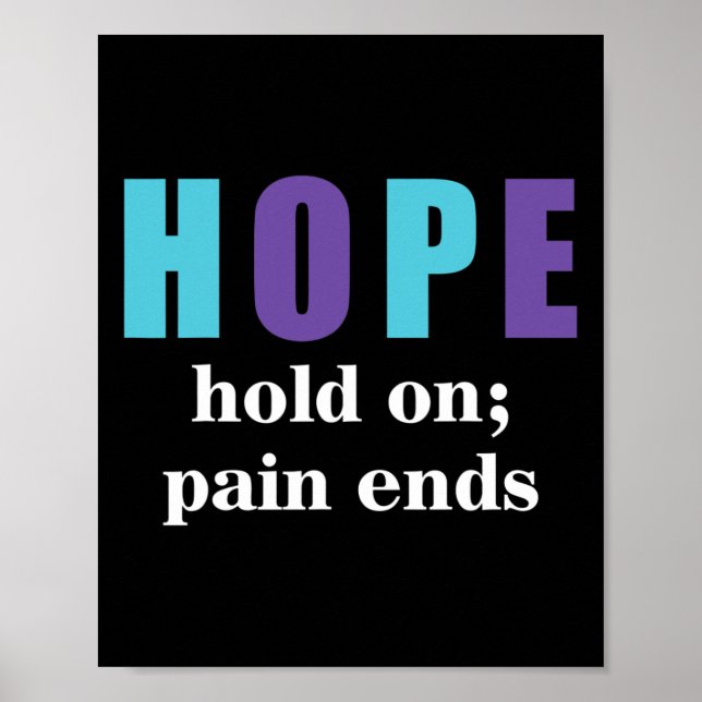 Poster Le Semicolon Maintient La Douleur Met Fin À La Sen (Devant)