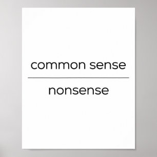 Poster Le sens commun sur les absurdités Harris Wheimer D