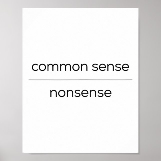 Poster Le sens commun sur les absurdités Harris Wheimer D (Devant)