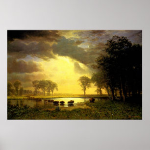 Poster Le sentier Buffalo d'Albert Bierstadt, 1867