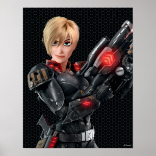 Poster Le sergent Tammy Calhoun avec un pistolet