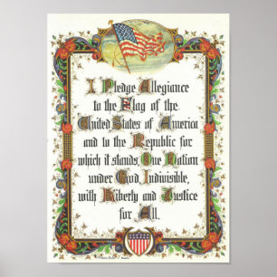 Poster Le serment de fidélité des Etats-Unis