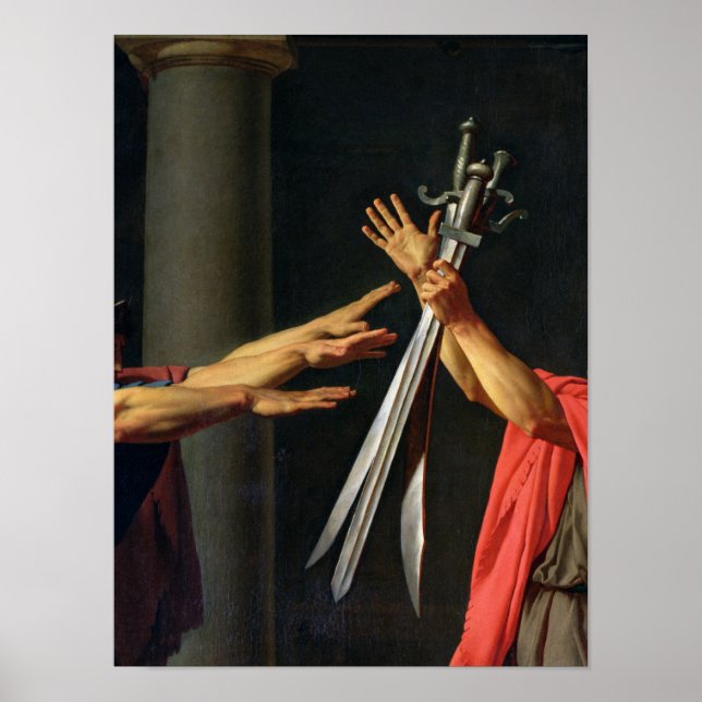 Poster Le serment d'Horatii, 1784 (Devant)