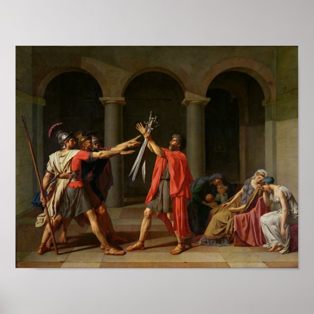 Poster Le serment d'Horatii, 1784 (Devant)