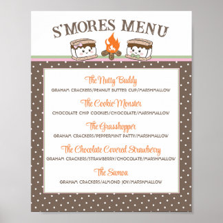 Poster Le sexe de S'Mores révèle le menu baby shower bonf
