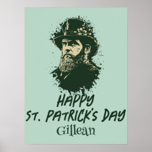 Poster Le Shamrock vintage de la St. Patrick personnalise