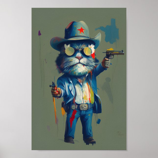 Poster Le Sheriff : Meowdy, Cowboy Chat Sheriff (Devant)