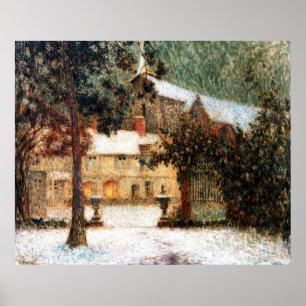 Poster Le Sidaner : Maison en Neige