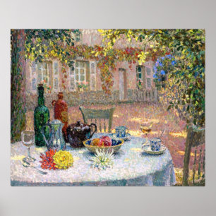 Poster Le Sidaner: Table under Leaves in the Sun