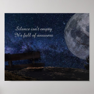 Poster "Le silence n'est pas vide..." Art de citation ins