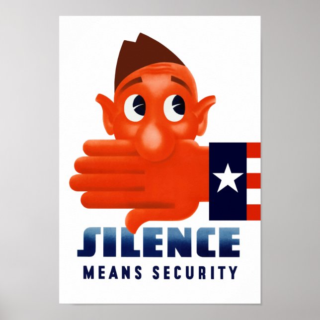 Poster Le silence signifie la sécurité (Devant)