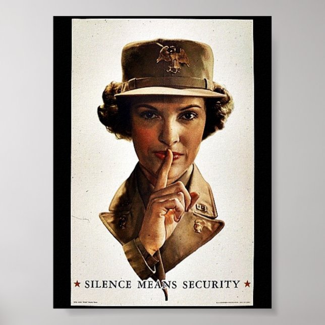 Poster Le silence signifie la sécurité (Devant)