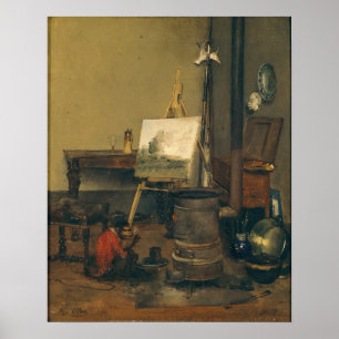 Poster Le singe du peintre