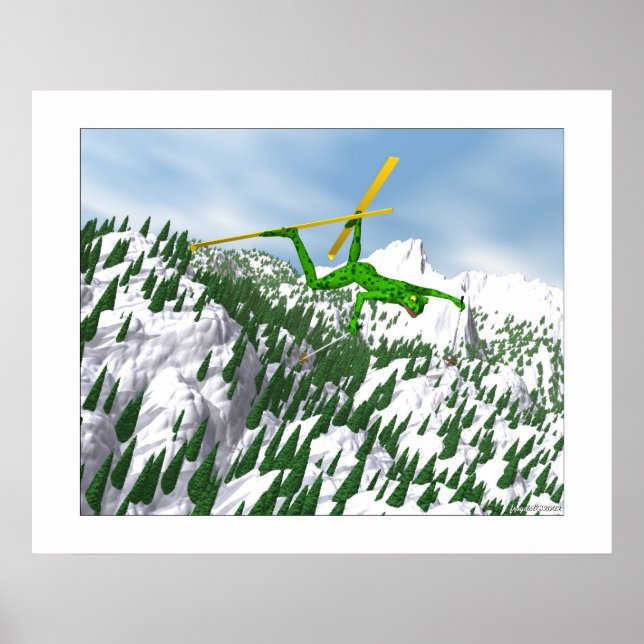 Poster Le skieur de neige (Devant)