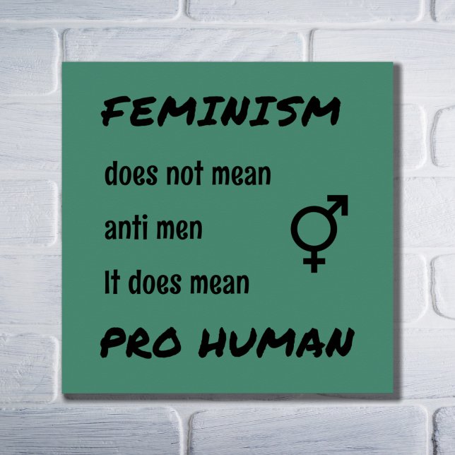 Poster Le slogan féministe pro-humain (Créateur téléchargé)