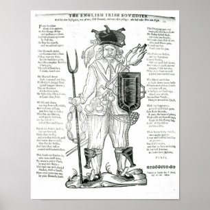 Poster Le soldat irlandais anglais, avec la nouvelle