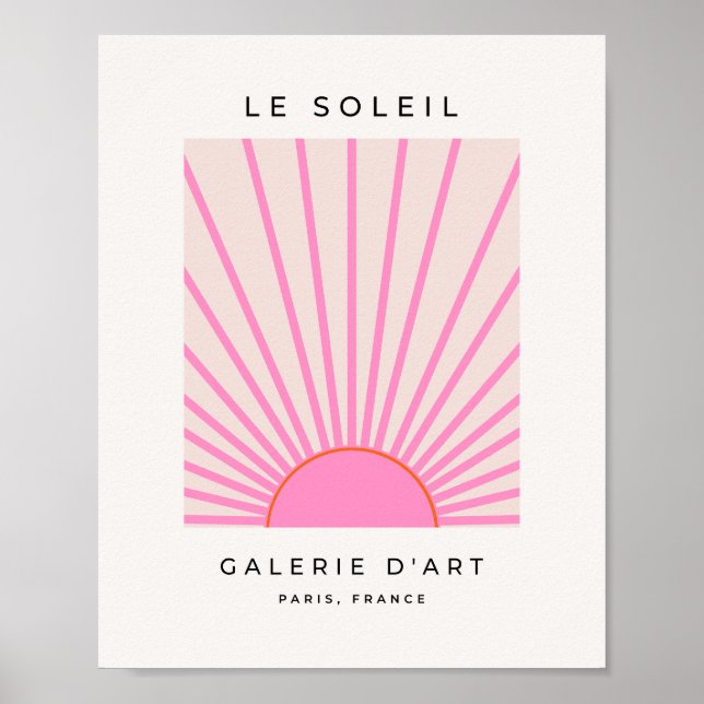 Poster Le Soleil 01 Soleil rose (Devant)