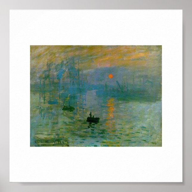 Poster Le soleil levant de Claude Monet (Devant)