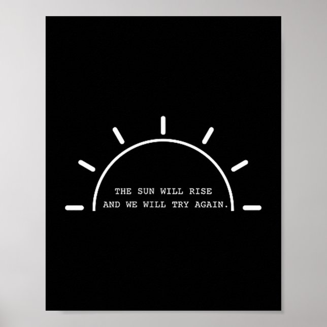 Poster Le soleil se lèvera, nous réessayerons santé menta (Devant)