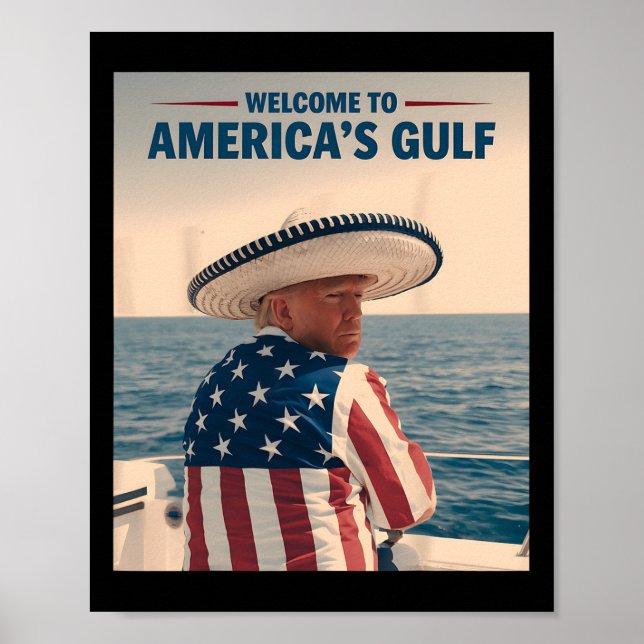 Poster Le Sombrero Ame du président Trump Amérique du Gol (Devant)