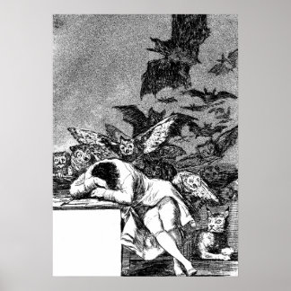 Poster Le sommeil de la raison produit des monstres, Goya