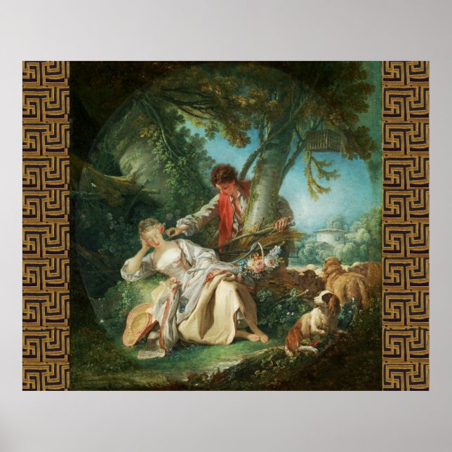 Poster Le sommeil interrompu par François Boucher (Devant)