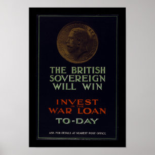 Poster Le souverain britannique gagnera (frontière)