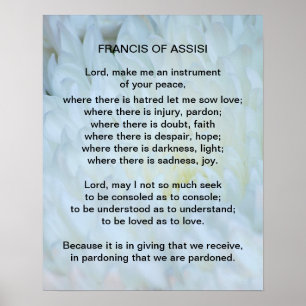 Poster Le St Francis de la prière d'Assisi