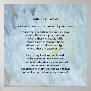 Poster Le St Francis de la prière d'Assisi