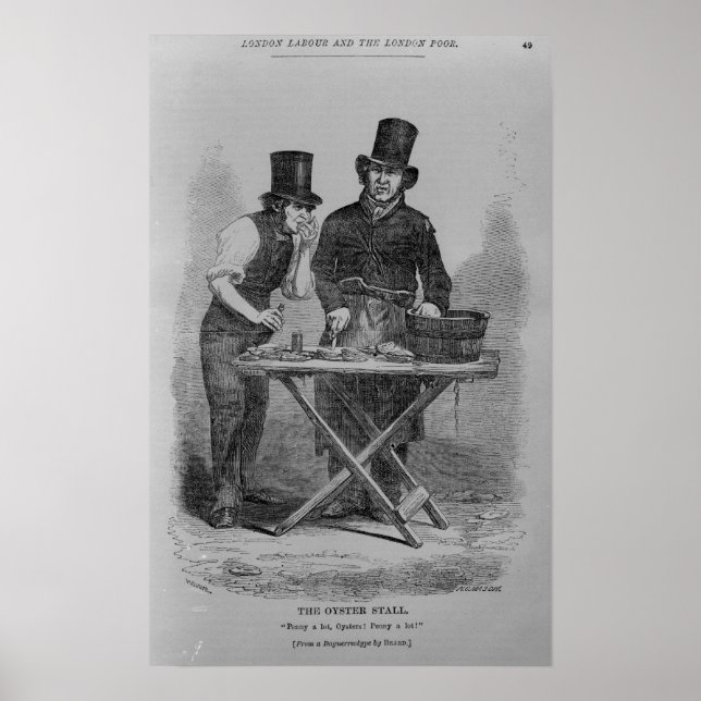 Poster Le stand d'huîtres (Devant)