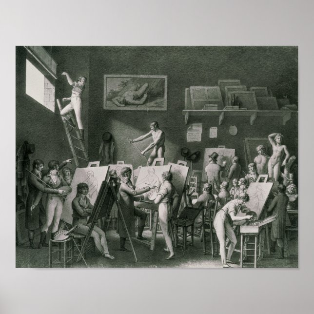 Poster Le Studio de Jacques Louis David (Devant)
