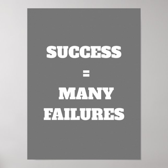 Poster Le succès équivaut à de nombreux échecs (Devant)