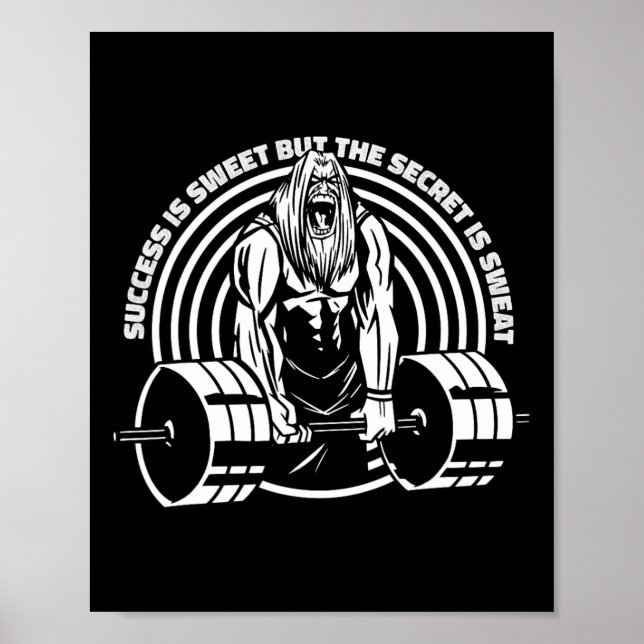 Poster Le Succès Est Doux, Mais Le Secret Est Sueur Homme (Devant)