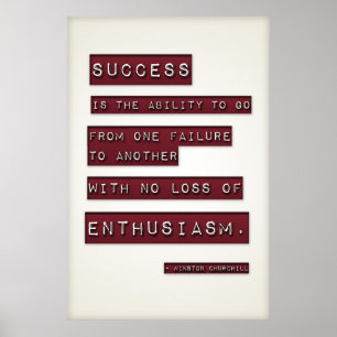 Poster Le succès est… (Grand modèle Editable)