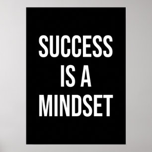 Poster Le succès est un état d'esprit - Motivationnel