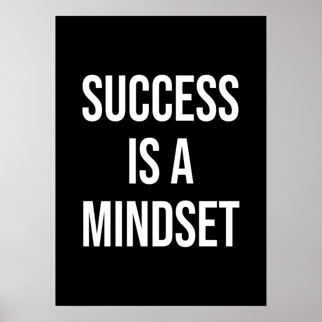 Poster Le succès est un état d'esprit - Motivationnel (Devant)