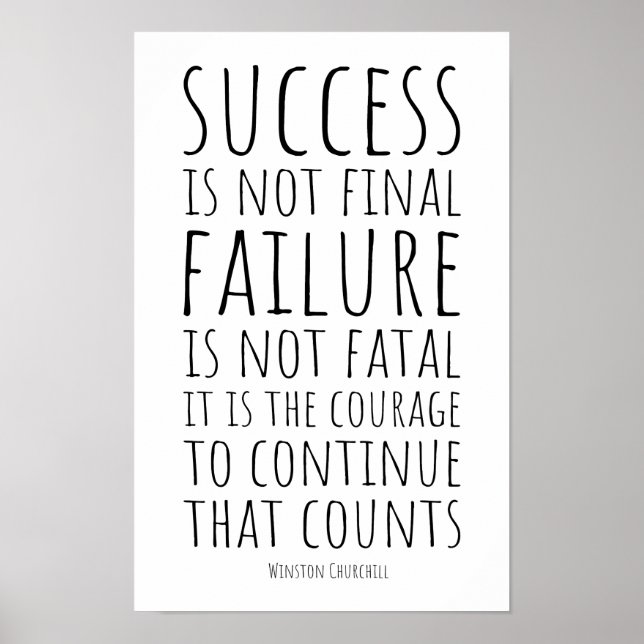 Poster Le Succès N'Est Pas Définitif, L'Échec N'Est Pas F (Devant)