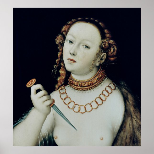 Poster Le suicide de Lucretia, 1538 (Devant)