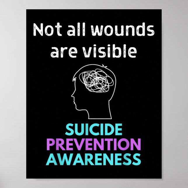 Poster Le Suicide Donne La Douleur À Quelqu'Un D'Autre. S (Devant)