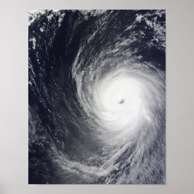 Poster Le Super Typhoon Melor survole l'océan Pacifique (Devant)
