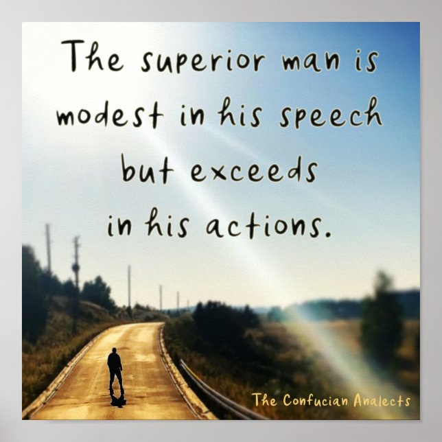 Poster Le Supérieur. Citation confucius. (Devant)
