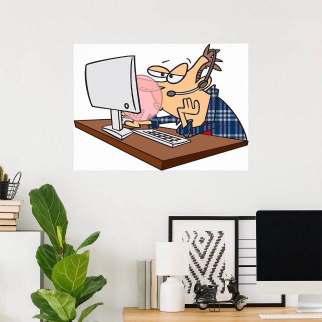 Poster Le Support Technique A Blessé Une Bulle (Créateur téléchargé)