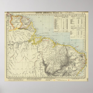 Poster Le Surinam et le Brésil