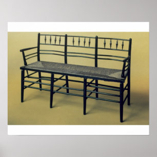 Poster Le Sussex précipitation-a assis la chaise (bois e